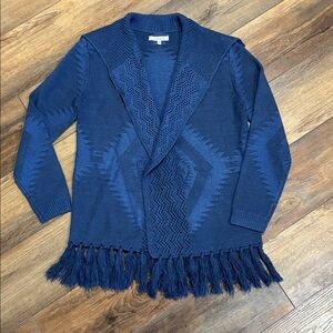 Venario Navajo/Aztek Cardigan with Fringe- size M